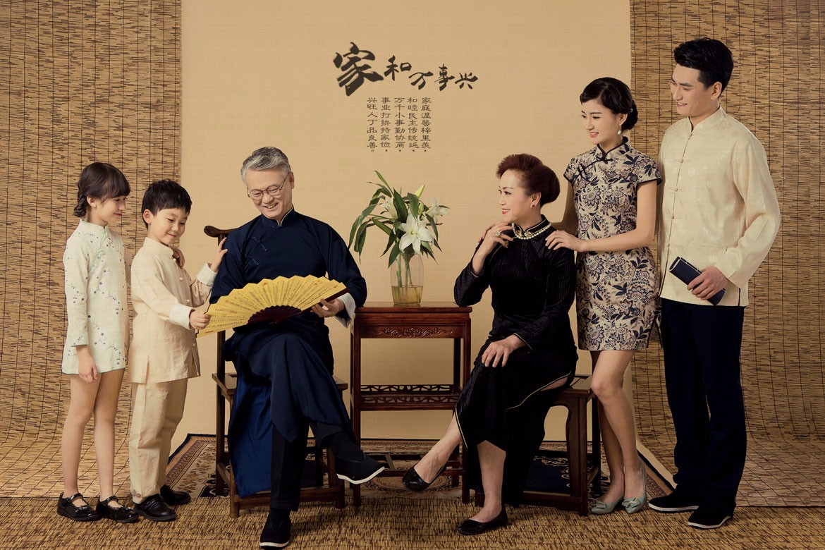 亲子全家福  